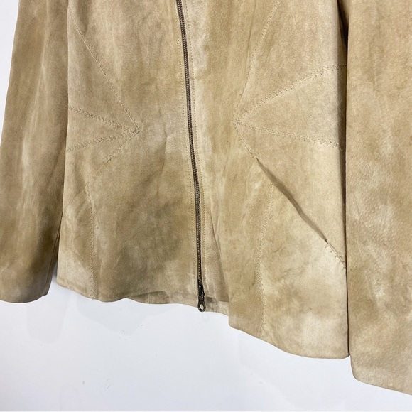 GIL BRET Vintage Leather Zip Tan Jacket - Picture 6 of 9